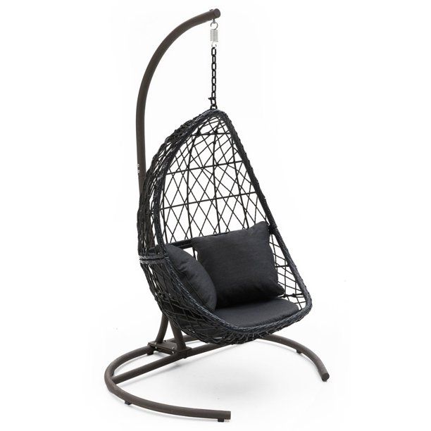 Belham Living Capeside Outdoor Wicker Hanging Egg Chair | Walmart (US)