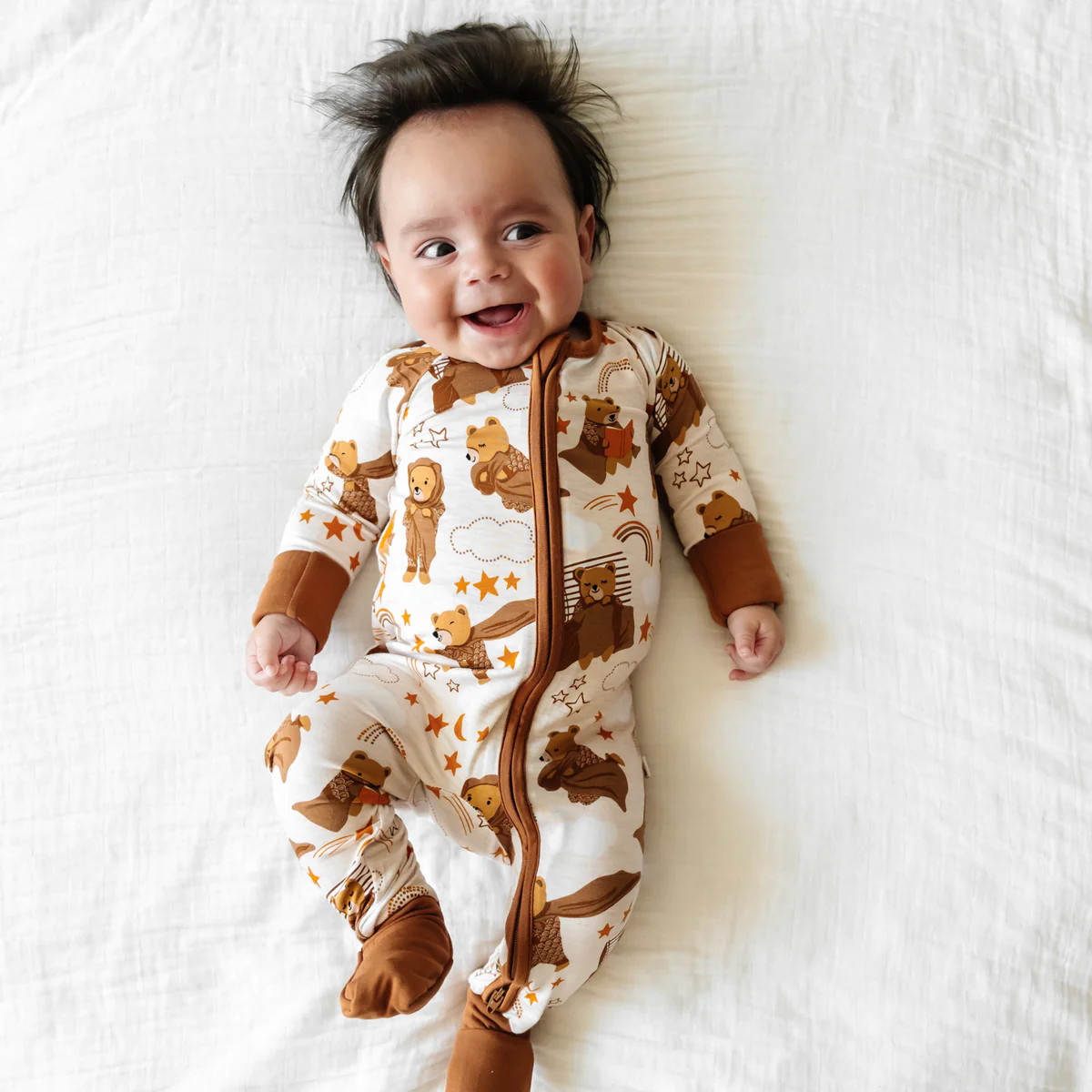 Beary Sleepy Bamboo Viscose Zippy | Little Sleepies