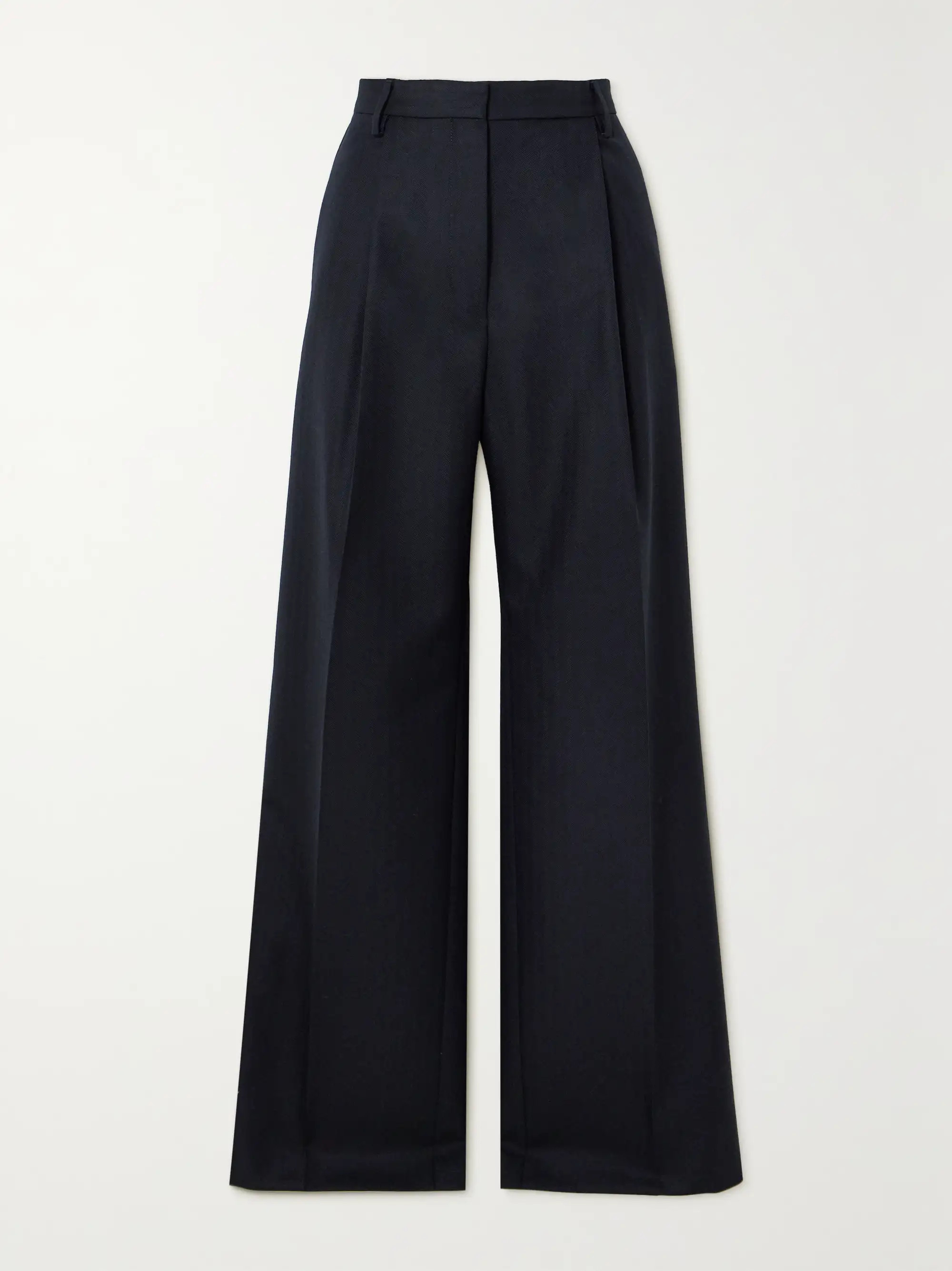 Pleated wool wide-leg pants | NET-A-PORTER (US)