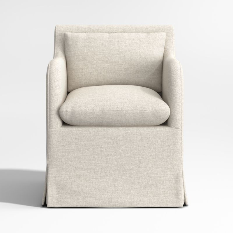 Belmar Ivory Upholstered Dining Arm Chair + Reviews | Crate & Barrel | Crate & Barrel