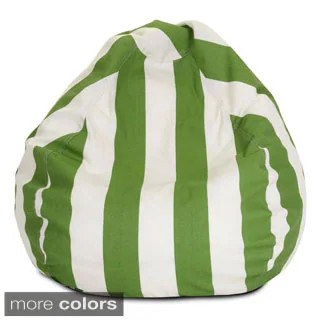 Majestic Home Goods Vertical Stripe Classic Bean Bag Chair Small/Large - Bed Bath & Beyond - 9602... | Bed Bath & Beyond