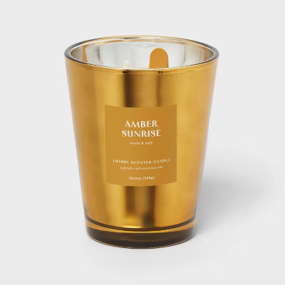 20oz Metallic Jar Candle Amber Sunrise - Threshold™ | Target