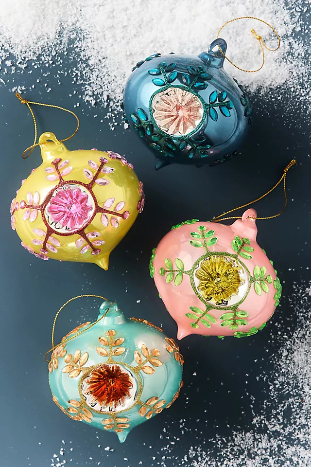 Vintaged Jeweled Bauble Ornament | Anthropologie (US)