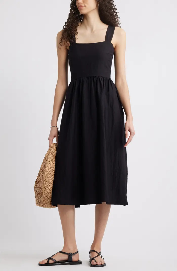 Woven Midi Sundress | Nordstrom