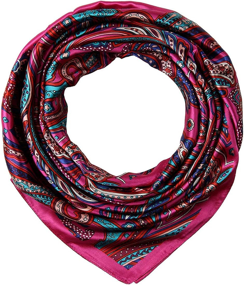 35 x 35 Large Square Hair Scarf for Black Women Silk Curly Headband Tie Sleeping at Night Fashion... | Amazon (US)