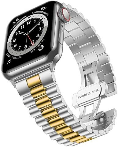 baozai Compatible with Apple Watch 41mm 40mm 38mm, Solid Stainless Steel iWatch Band Replacement ... | Amazon (US)