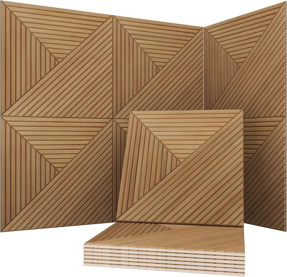 Acoustical Wall Panels, 6-Piece 24 X 24 Inches Art Acoustic Panels, Decorative Acoustic Panels, A... | Amazon (US)