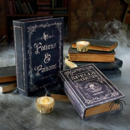 Vintage Halloween Book Box, Set of Two | Grandin Road