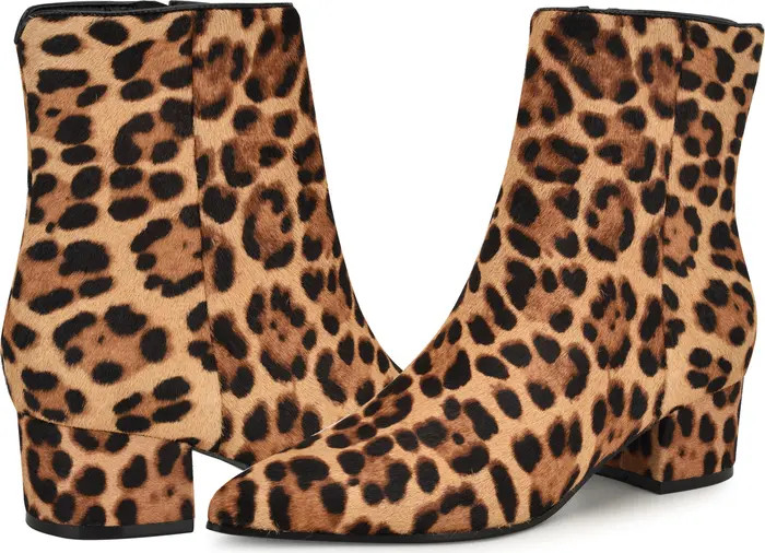 Maribu Leopard Print Genuine Calf Hair Bootie (Women) | Nordstrom