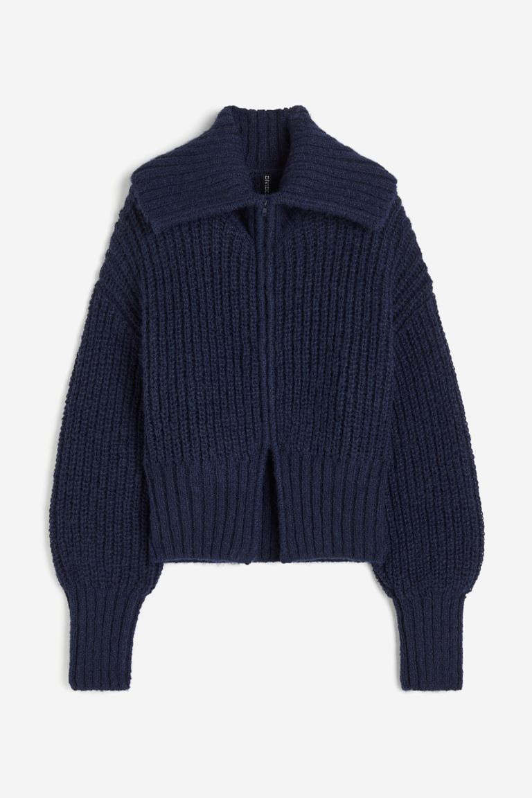Cardigan with Collar and Zipper | H&M (US + CA)