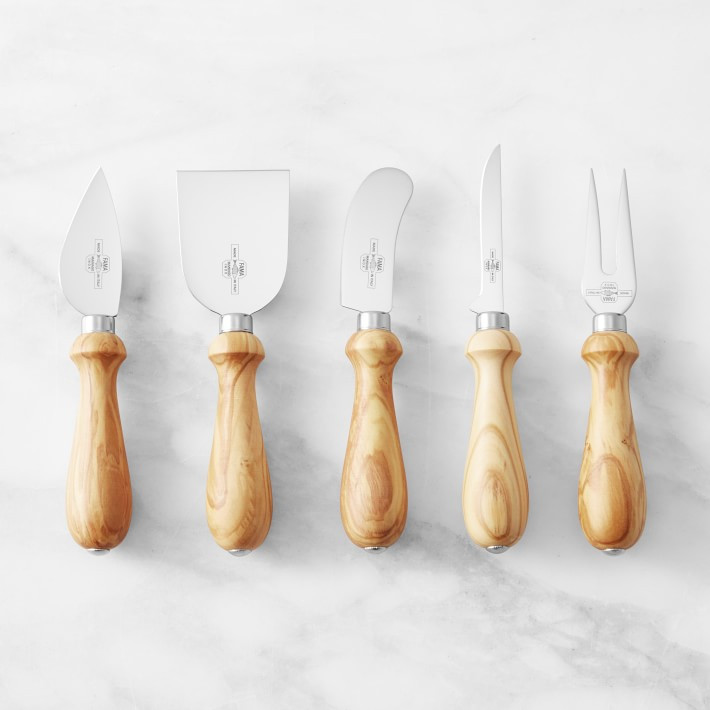 Olivewood Long Cheese Knives, Set of 5 | Williams-Sonoma