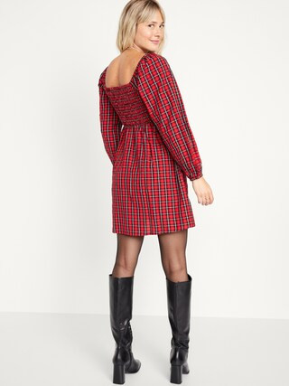 Fit & Flare Long-Sleeve Mini Dress for Women | Old Navy (US)