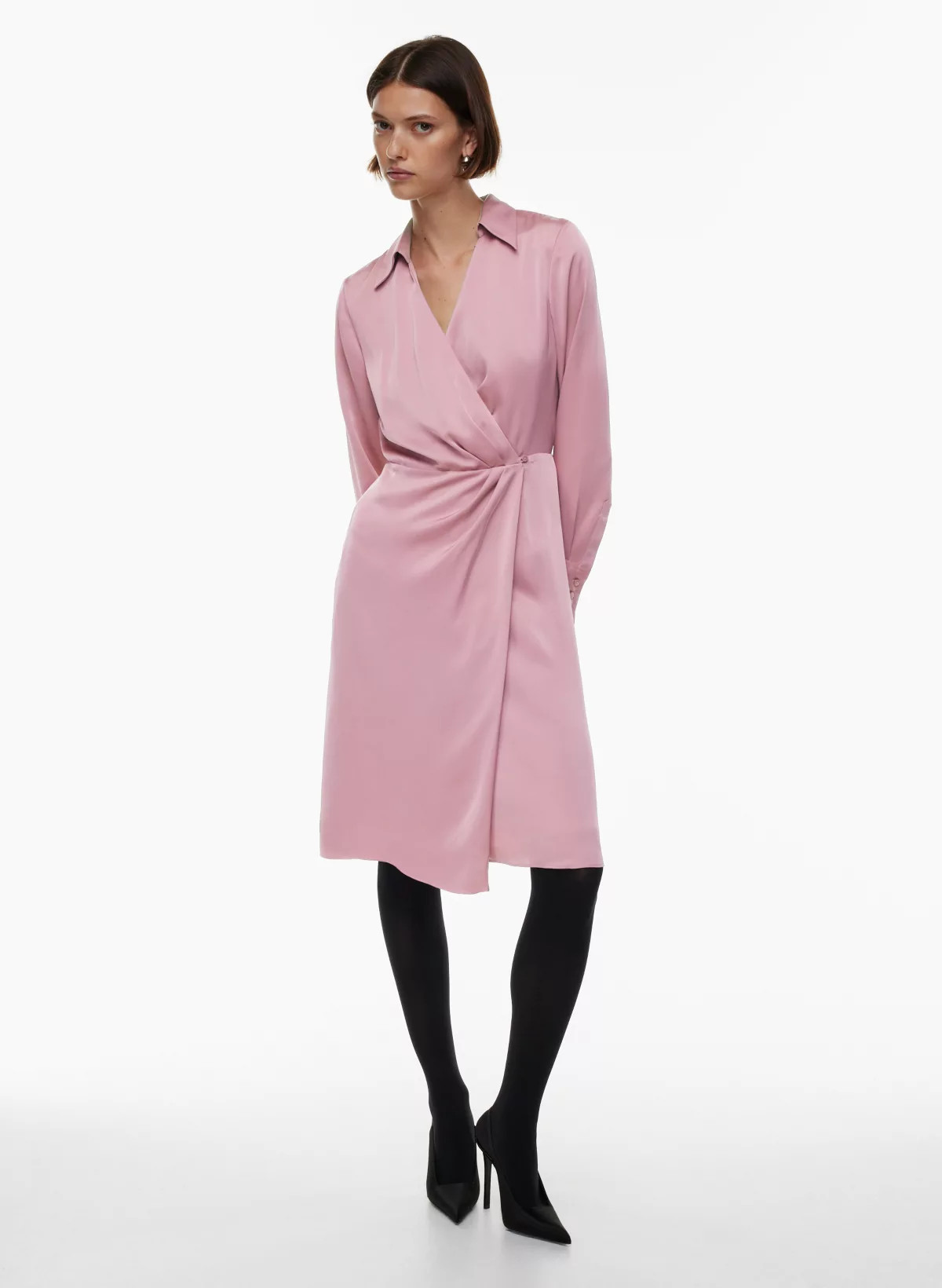 LARCHMONT SATIN MIDI DRESS | Aritzia