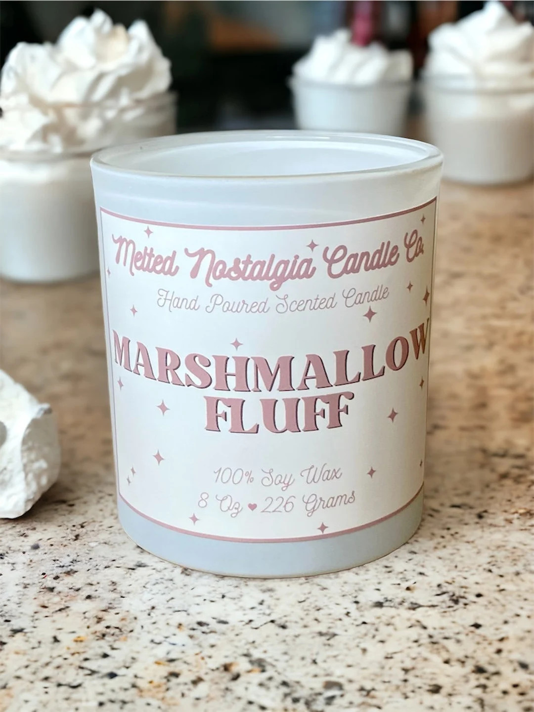 Marshmallow Fluff Scented Candle Homemade Wax Melt Soy Melt Soy Candle Handpoured Wax Melt Homema... | Etsy (US)