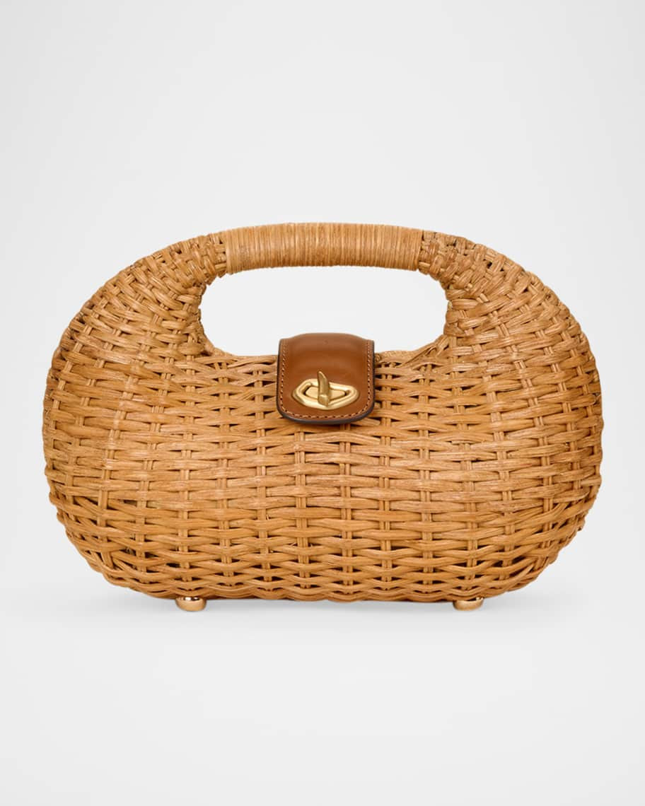 Cult Gaia Lydia Rattan Top-Handle Bag | Neiman Marcus
