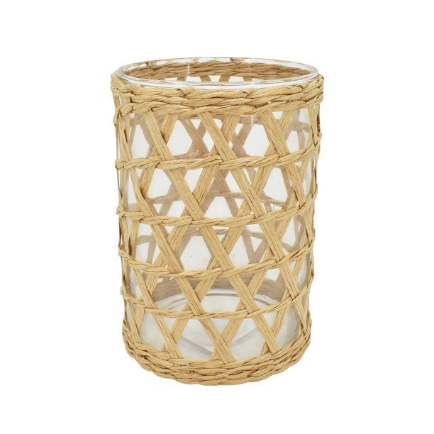 Way To Celebrate Harvest 6 Inch Natural Brown Glass Holder Decor - Walmart.com | Walmart (US)