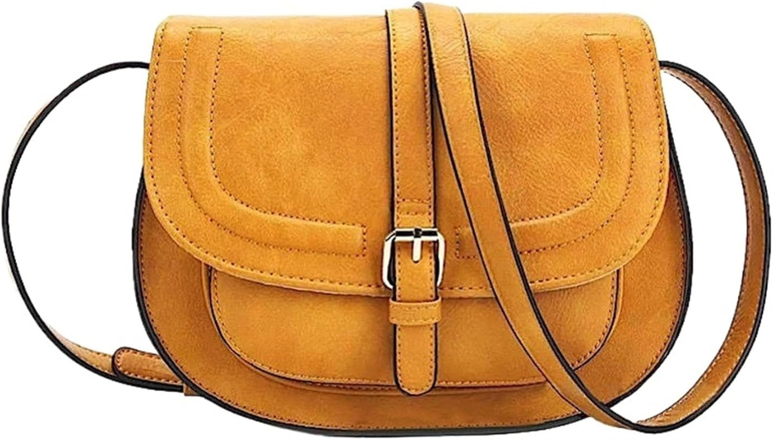 Crossbody Bags For Women Retro saddle bag ladies shoulder messenger bag versatile women's half ci... | Amazon (US)