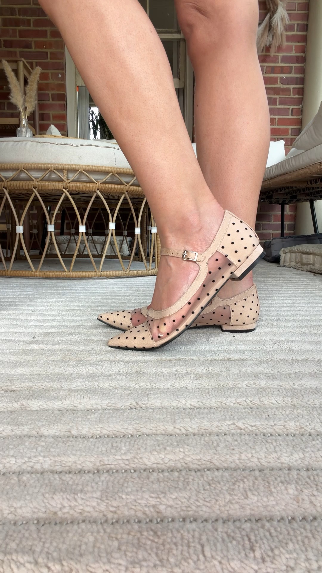 Cutest chic ballet flats. Dress up or down. Love the mesh 