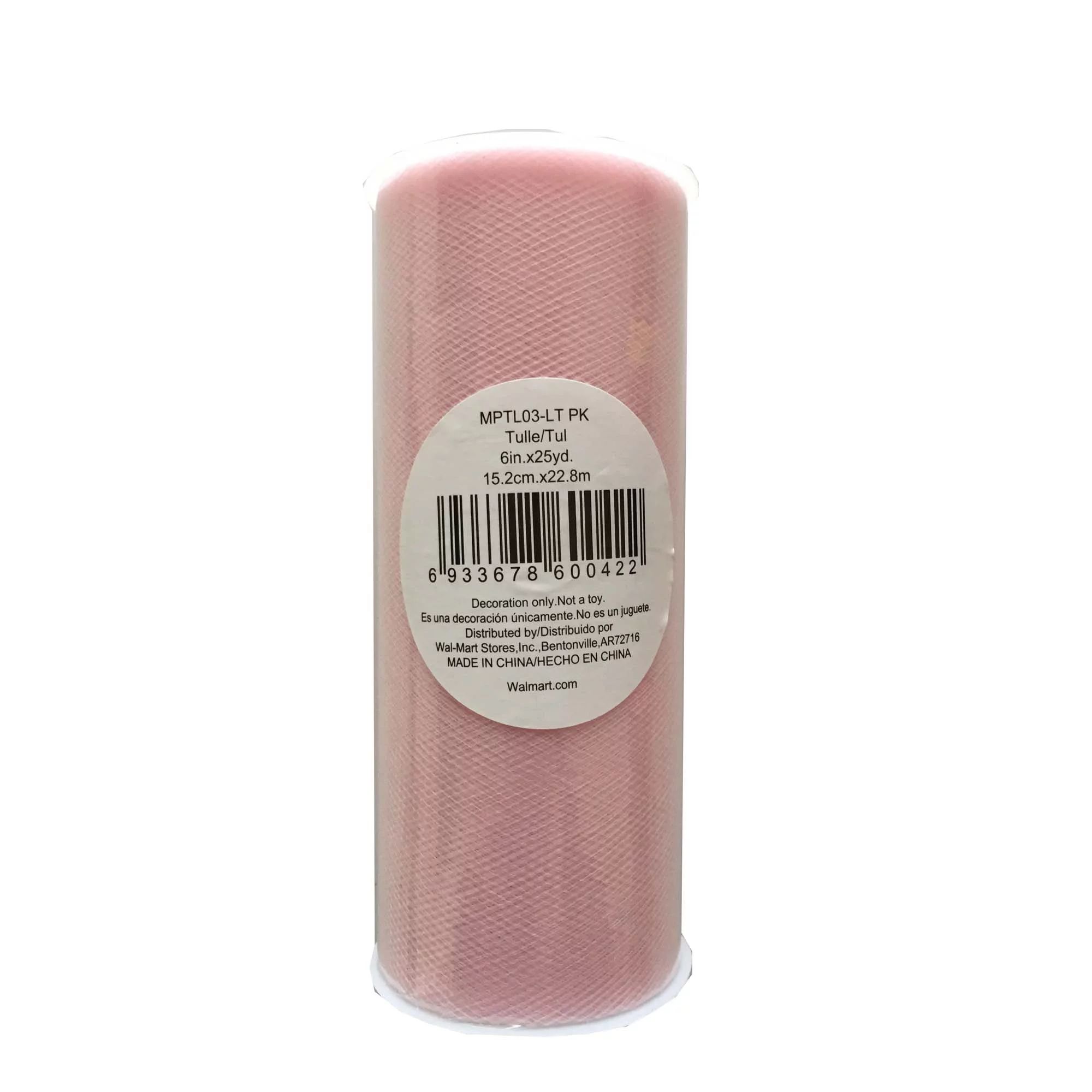 Fuzhou Unbrand 6" x 25 Yds Light Pink Matte Tulle, 1 Each | Walmart (US)