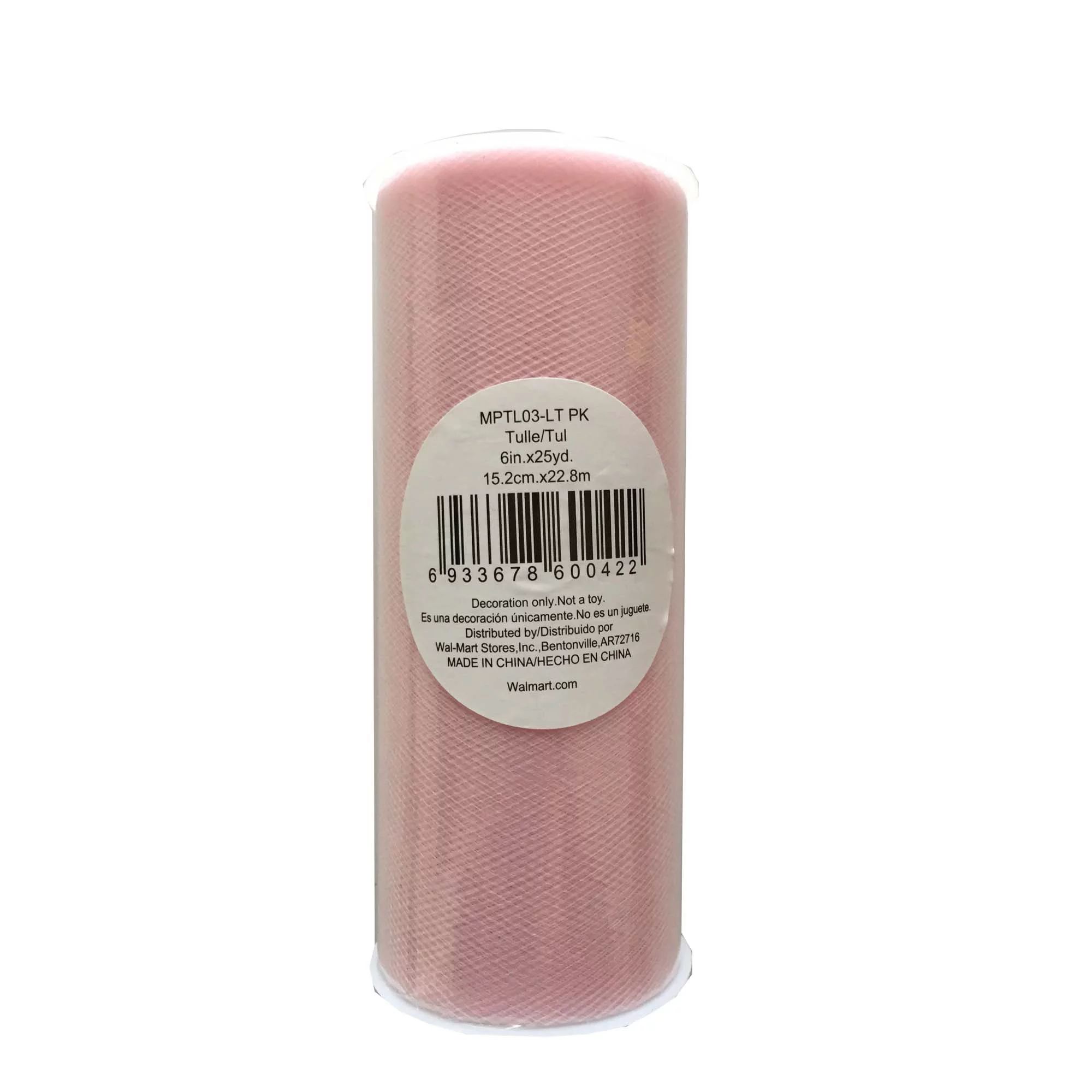Fuzhou Unbrand 6" x 25 Yds Light Pink Matte Tulle, 1 Each | Walmart (US)