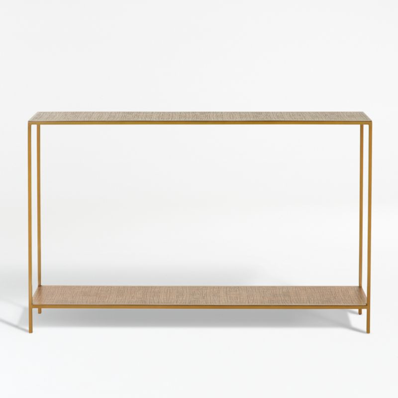 Jacque Brass Console Table + Reviews | Crate and Barrel | Crate & Barrel
