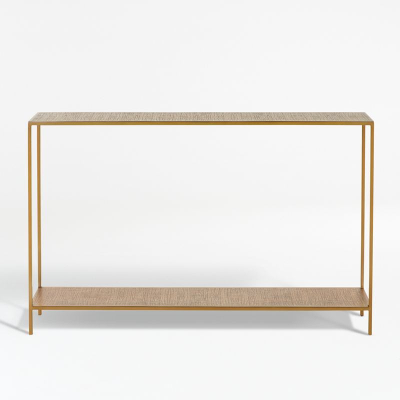 Jacque Brass Console Table + Reviews | Crate and Barrel | Crate & Barrel