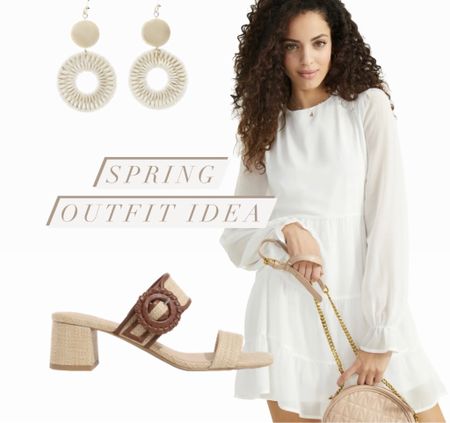 Spring outfit idea, little white dress, raffia neutral sandals.

#LTKFind #LTKunder100 #LTKstyletip