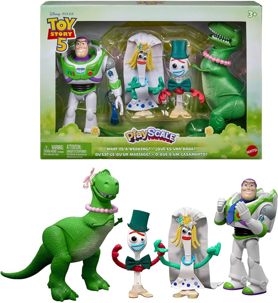 \u200bMattel Disney and Pixar Toy Story 5 What is a Wedding? 4 Figure Pack with Accessories, \u20... | Amazon (UK)