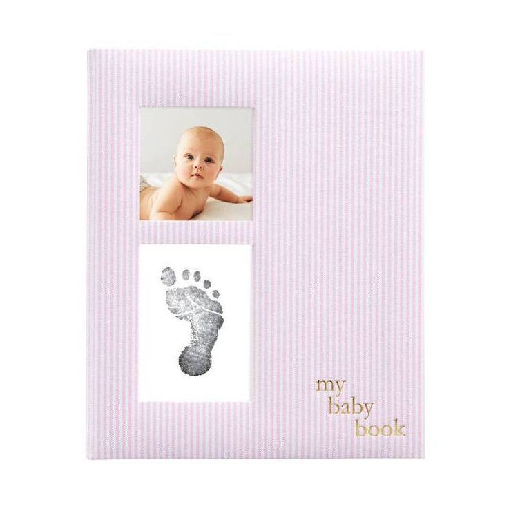 Pearhead Pink Striped Babybook | Target