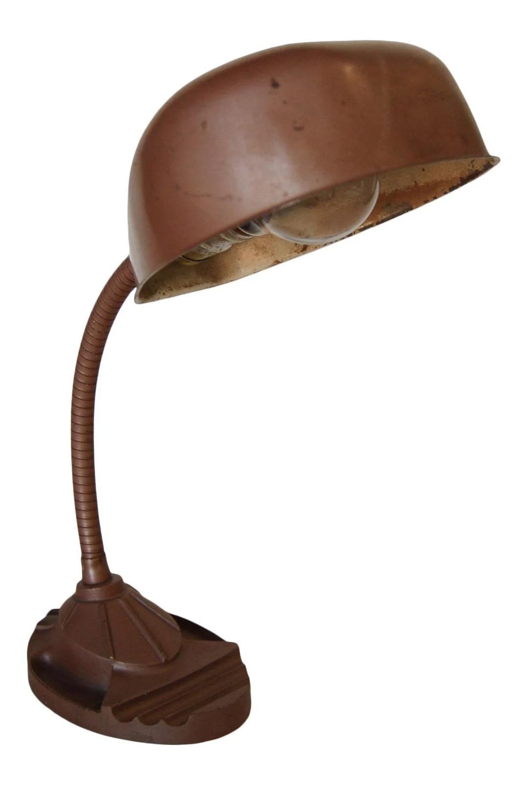 Art Deco Style Copper Gooseneck Desk Lamp With Pen Holder - Etsy | Etsy (US)