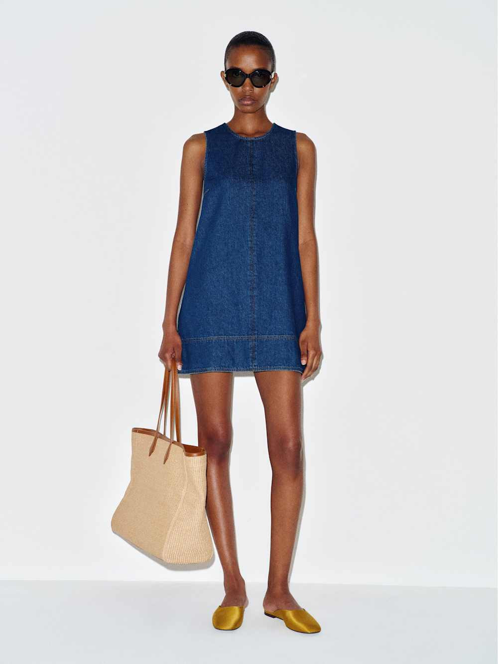 Bri Denim Mini Dress | Reformation (Global)