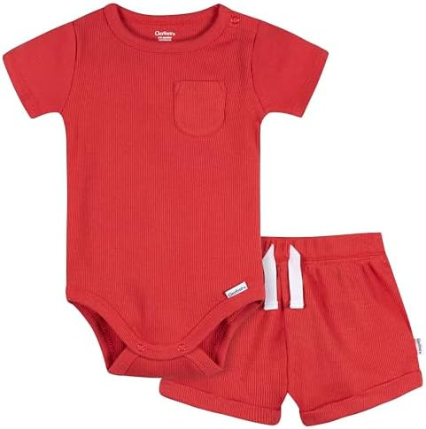 Gerber Baby Boys & Girls Bodysuit and Short Set | Amazon (US)