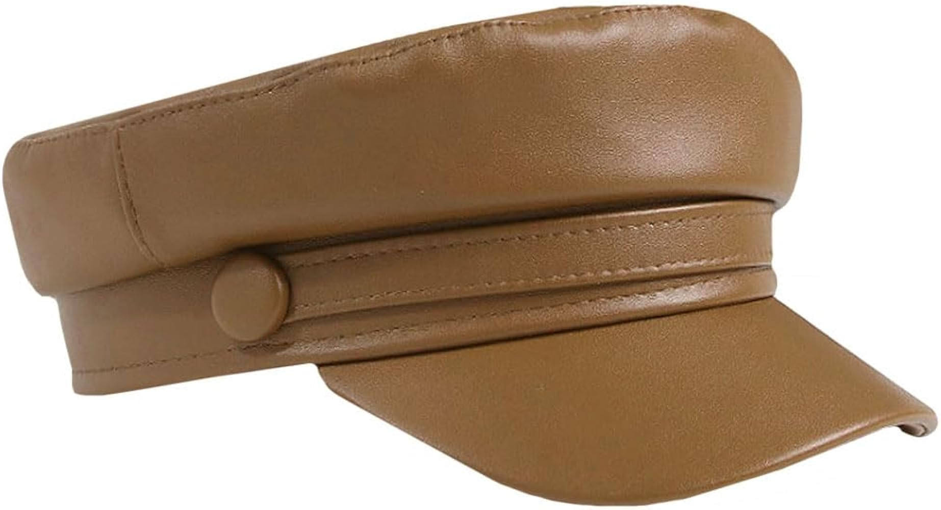 Hoce PU Leather Newsboy Hats for Women Fiddler Hat Newsboy Cap Beret Hats | Amazon (US)