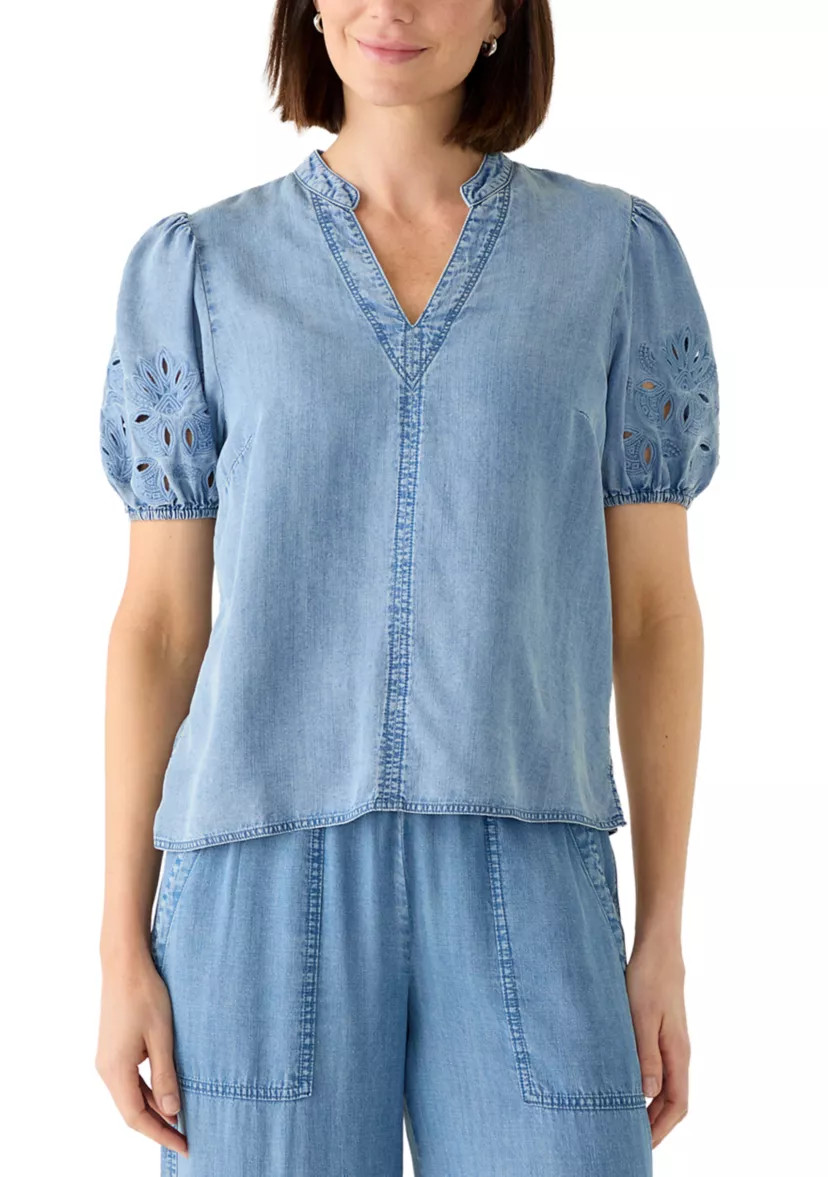 Women's Cutout Split Neck Top | Belk