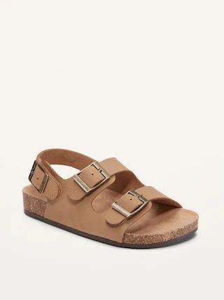 Unisex Faux-Leather Double-Buckle Sandals for Toddler | Old Navy (US)