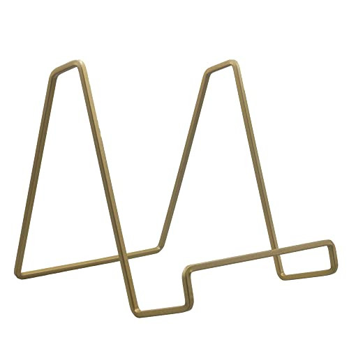 TRIPAR 4 Inch Metal Gold Plated Square Wire Plate Stand Holder Easel Display for Cookbooks, Photos,  | Amazon (US)