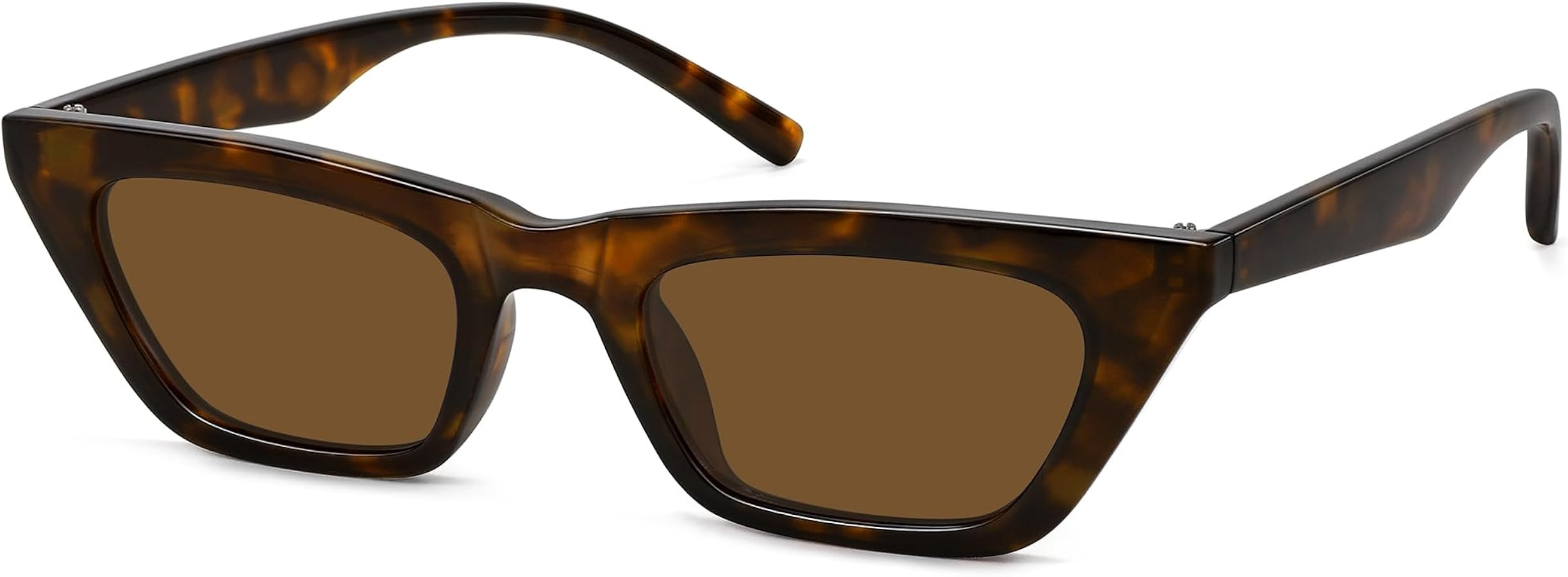 Narrow Square Cat Eye Sunglasses for Women, 90s Retro Shades | Amazon (US)