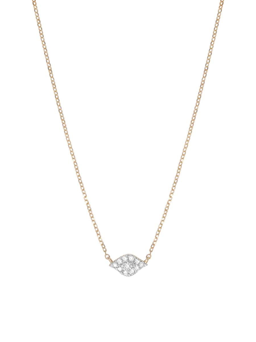 Magic Touch 18K Yellow Gold & Diamond Eye Pendant Necklace | Saks Fifth Avenue