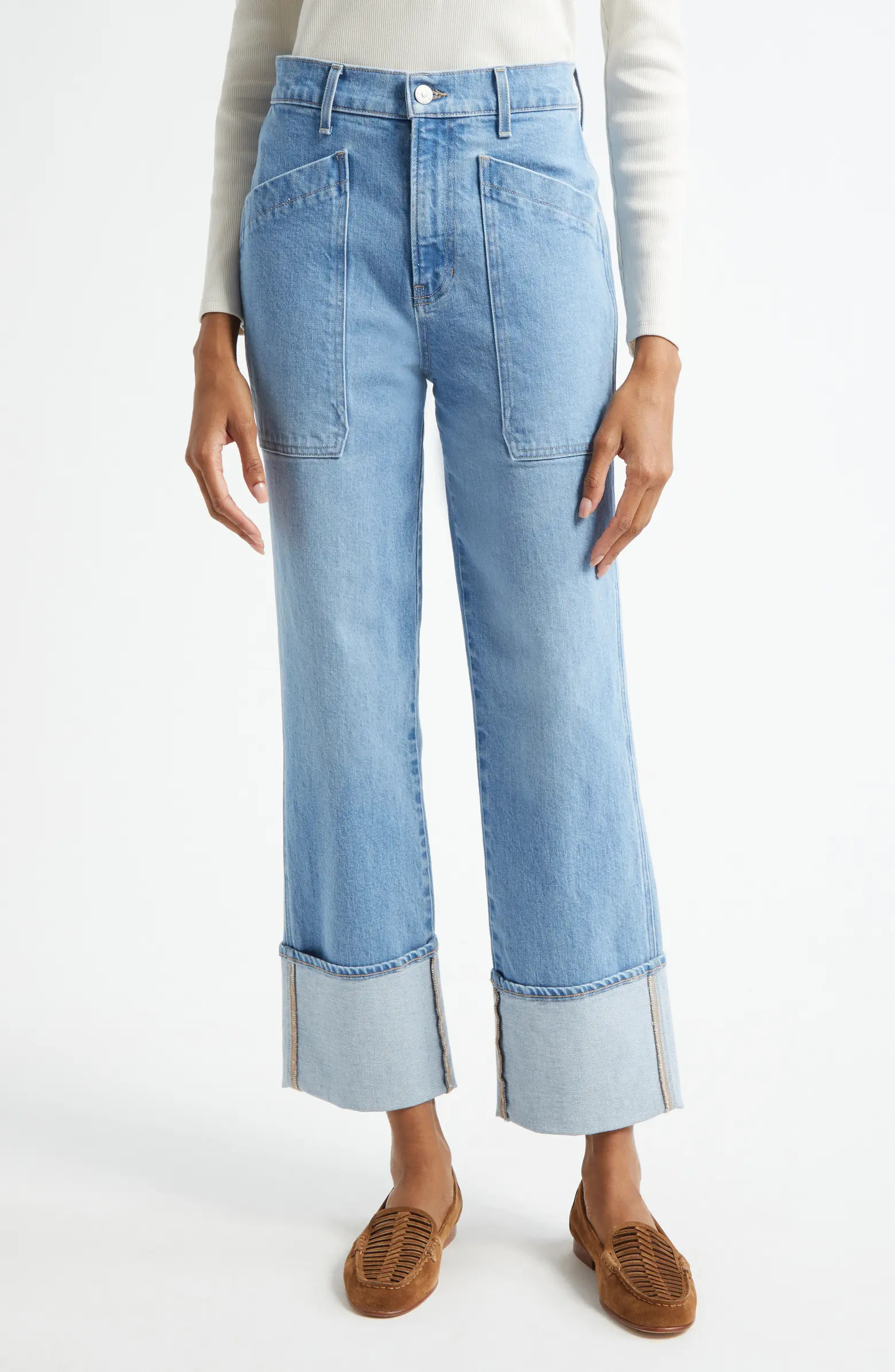 Veronica Beard Dylan Cuffed Cargo Jeans | Nordstrom | Nordstrom