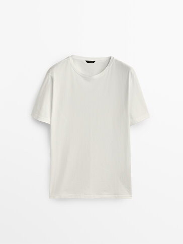 Light fabric short sleeve T-shirt | Massimo Dutti US