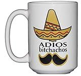 Adios Bitchachos - Funny Coffee Mug Humor - Large 15oz Size | Amazon (US)