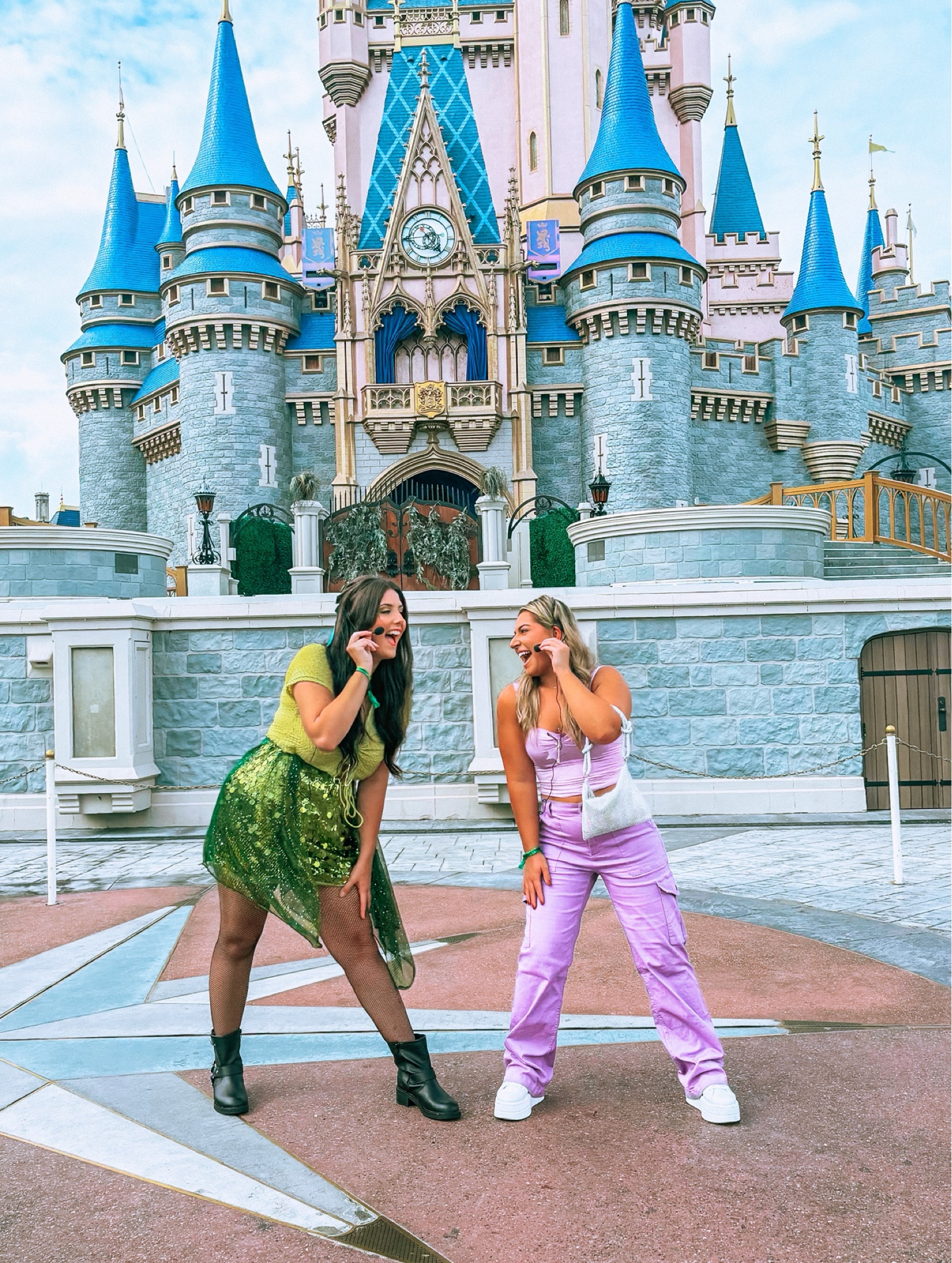 Lizzy McGuire and Isabella pop star duo Halloween costume at Walt Disney World for Mickeys not so scary Halloween Party
Y2K outfits
Purple top with cargo pants and platform sneakers
Green top with sequin skirt

#LTKSeasonal #LTKsalealert #LTKtravel