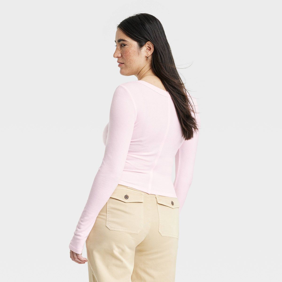 Women's Long Sleeve Ribbed Scoop Neck T-Shirt - Universal Thread™ | Target