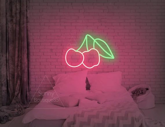 Cute Cherry Neon Sign Custom Neon Sign for Nursery/bedroom - Etsy | Etsy (US)
