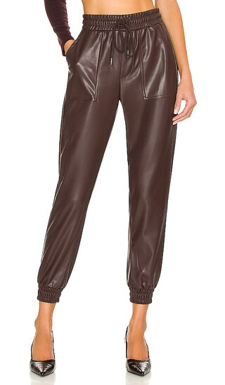Faux Leather Jogger in Milk Chocolate | Revolve Clothing (Global)