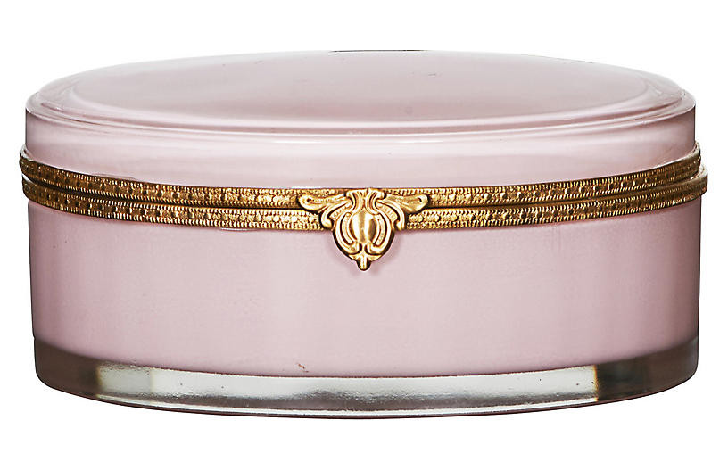6" Oval Vanity Box, Pink | One Kings Lane