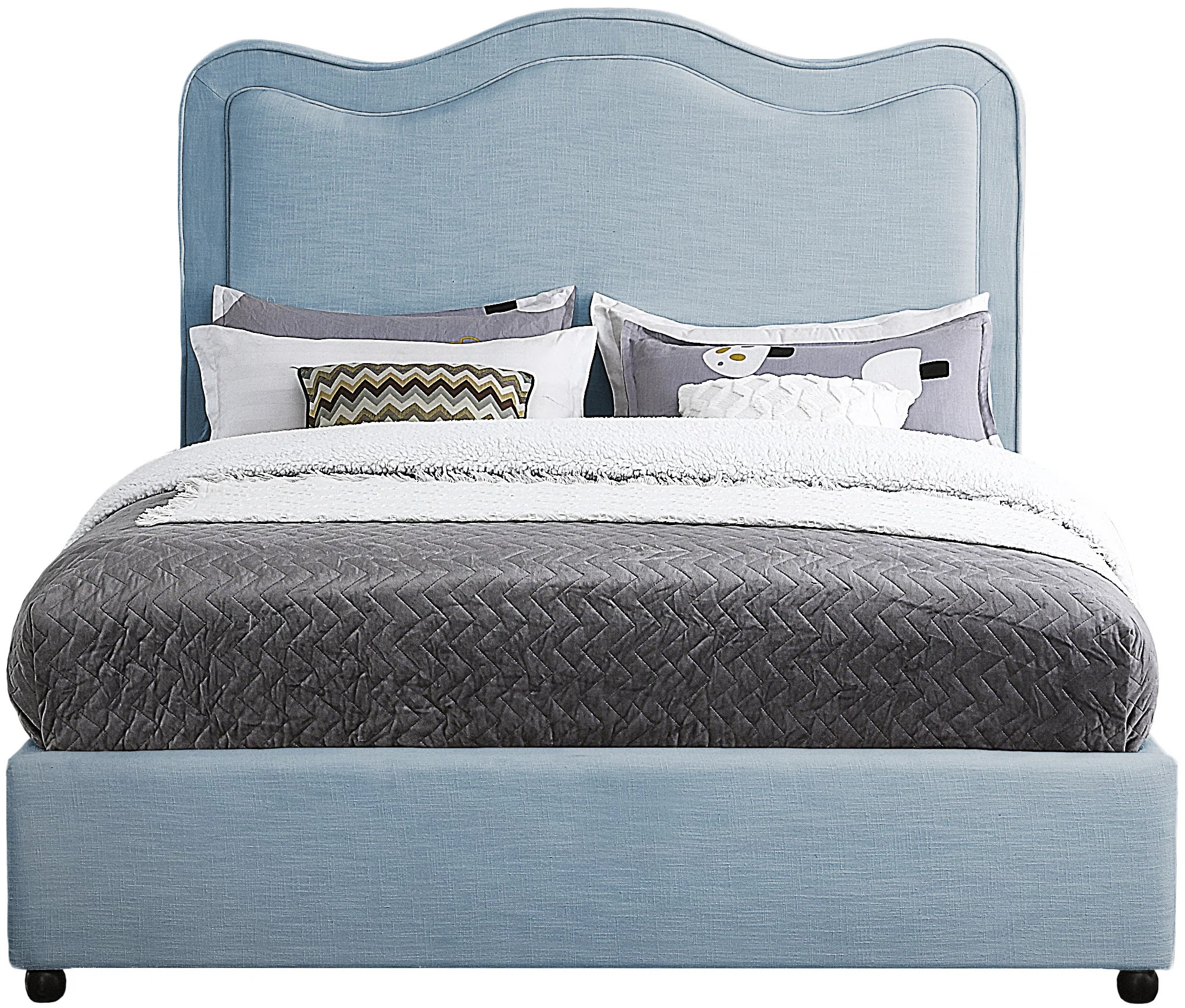 Birch Lane\u2122 Glenside Upholstered Linen Fabric Bed & Reviews | Birch Lane | Birch Lane