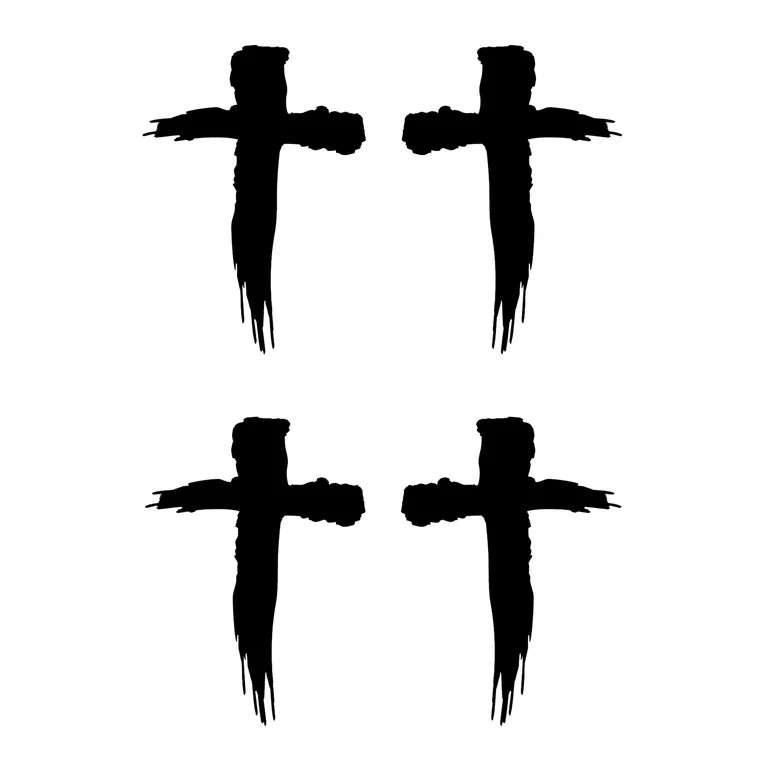 BLSTK Cross Temporary Tattoo Eye Black | 2-Pack | Black | Walmart (US)
