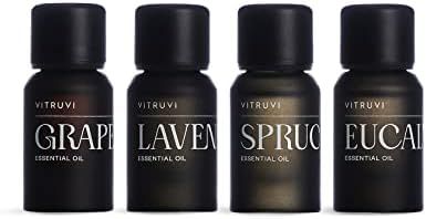 Vitruvi Essentials Kit, Essential Oil Starter Kit, 100% Pure Lavender, Eucalyptus, Grapefruit, Sp... | Amazon (CA)