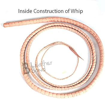 Indiana Jones Style 12 Foot 8 Plait Natural Tan Brown Leather Bullwhip Real Cowhide Leather Bull ... | Amazon (US)